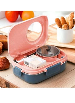 Wooden Twist Raafi Stainless Steel Tiffin Box Lunch Box Kids Adults With Cutlery Insulated Bag  - Image 3