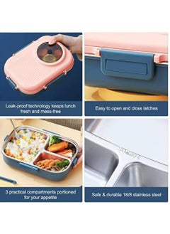 Wooden Twist Raafi Stainless Steel Tiffin Box Lunch Box Kids Adults With Cutlery Insulated Bag  - Image 5