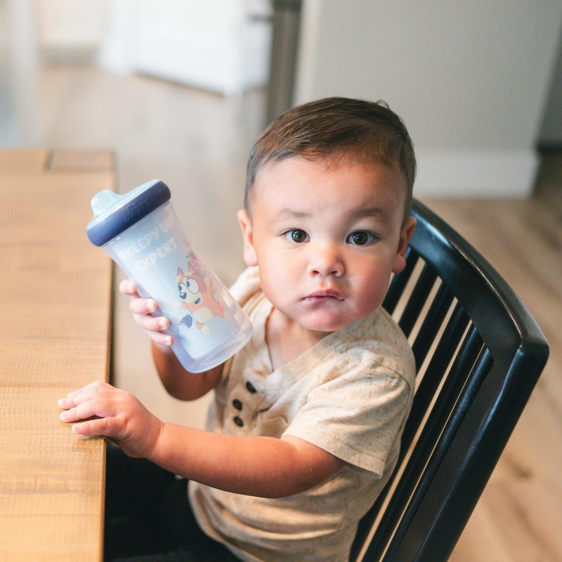 The First Years Bluey Insulated Sippy Cups - Dishwasher Safe Spill Proof Toddler Cups - Ages 12 Months and Up - 9 Ounces - 2 Count - Image 2
