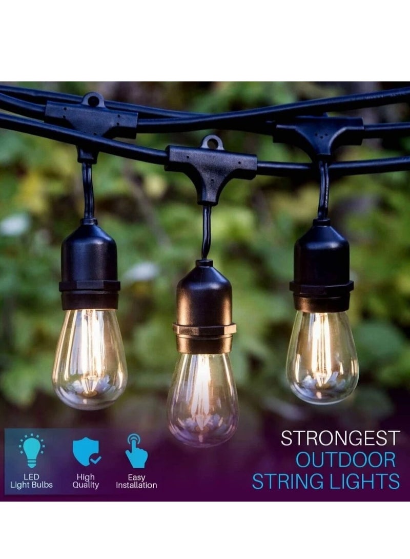 فيت اليكتريك مجموعة مصابيح LED داخلية / خارجية مقاومة لتسرب الماء بطول 48 قدمًا بيضاء دافئة 14.6 مترًا - Image 5