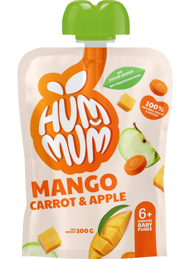HUM MUM Mango, Carrot &Apple  100g - Image 1