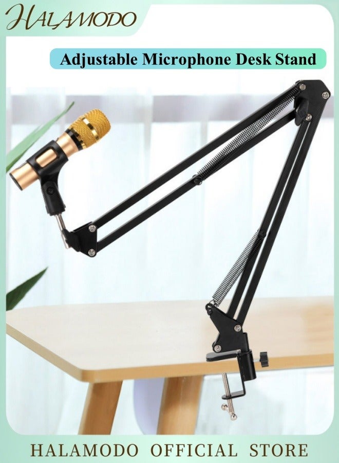 Halamodo Microphone Stand Adjustable Microphone Desk Stand