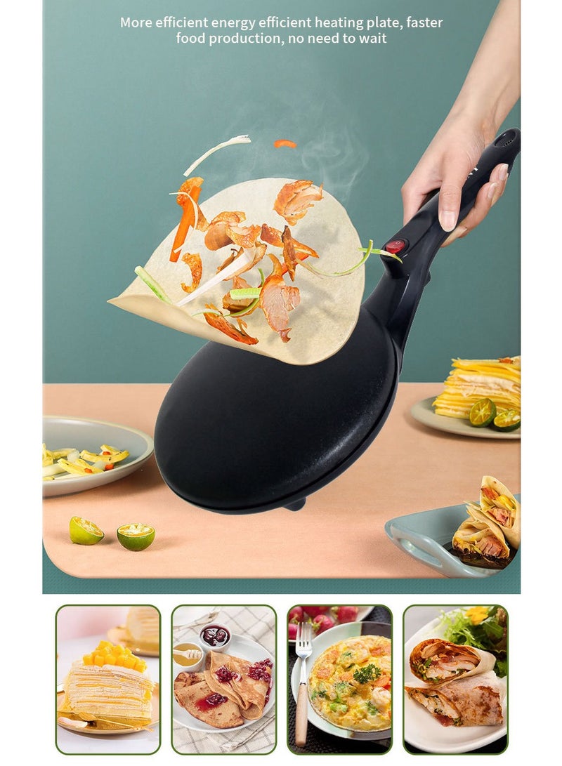 sokany Crepe Maker, Non Stick, 20cm Electric Pancake Maker with Batter Spreader SK-5208 Black - Image 2