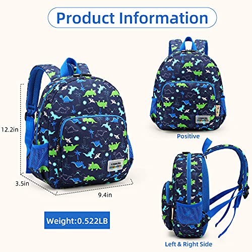 willikiva 3D Dinosaur Backpack Toddler Backpacks for Boys and Girls Kids Backpack Waterproof Preschool Safety Harness Leash (Green Dinosaur) - Image 3