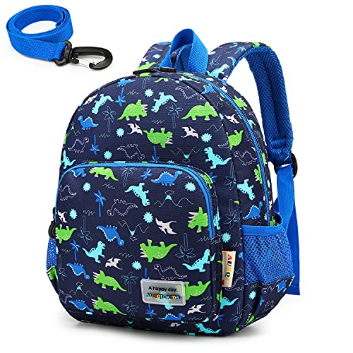 willikiva 3D Dinosaur Backpack Toddler Backpacks for Boys and Girls Kids Backpack Waterproof Preschool Safety Harness Leash (Green Dinosaur) - Image 1