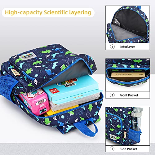 willikiva 3D Dinosaur Backpack Toddler Backpacks for Boys and Girls Kids Backpack Waterproof Preschool Safety Harness Leash (Green Dinosaur) - Image 4