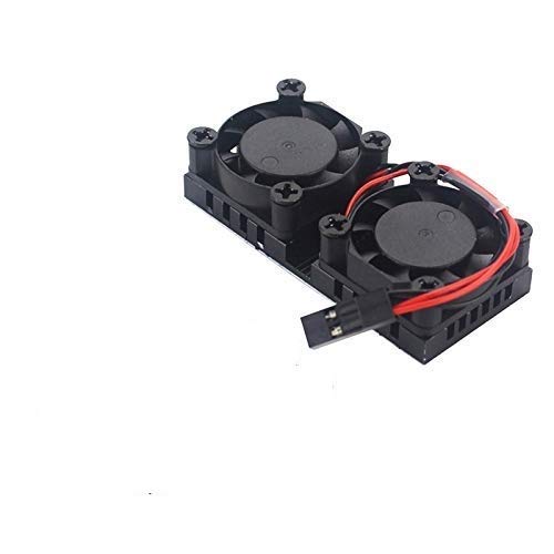 REES52 Raspberry Pi 4 Dual Fan with Heatsink Cooling System Double Cooling Fan Cooler Radiator Suitable for Raspberry Pi 4B 3 3B Plus - Image 1