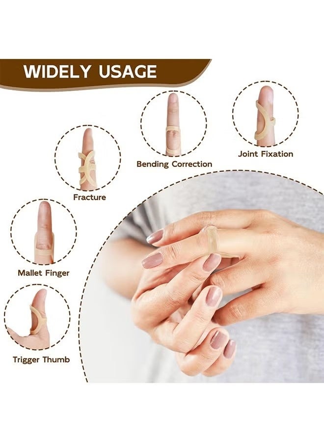 14PCS Finger Splints Set Oval Finger Brace for Trigger Finger Mallet Finger Arthritis Support, Adjustable Finger Straightener Support Kit - Image 4