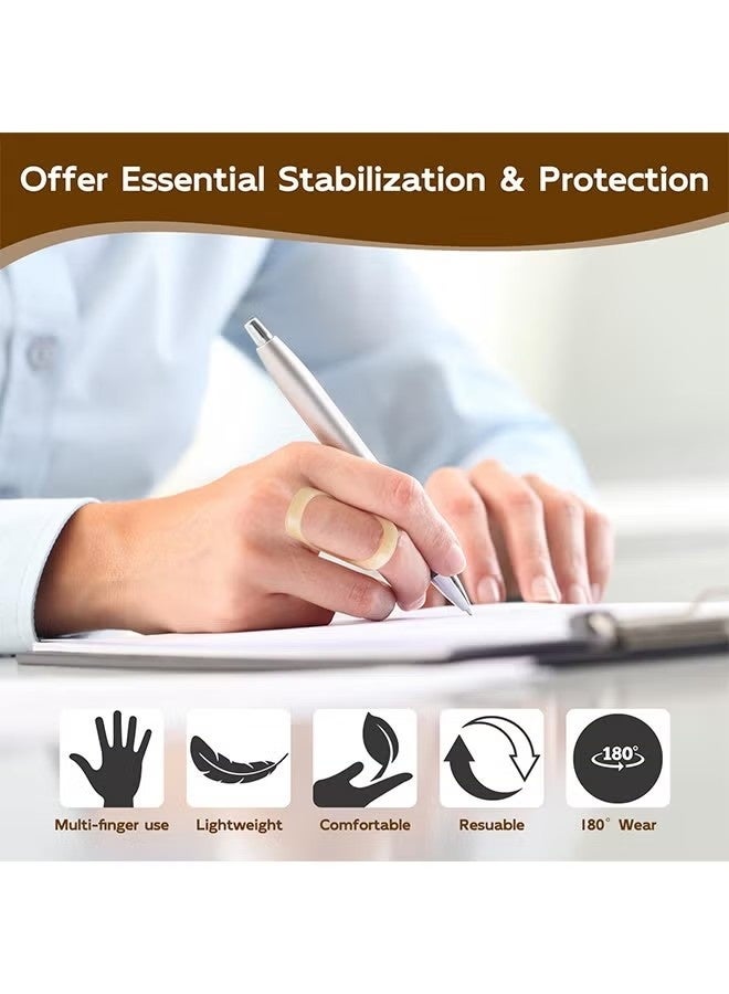 14PCS Finger Splints Set Oval Finger Brace for Trigger Finger Mallet Finger Arthritis Support, Adjustable Finger Straightener Support Kit - Image 2