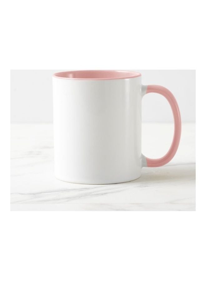 Phone Planet Super Mom Design Printed Mug White/Pink - Image 3