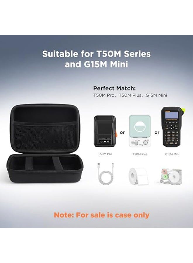 SUPVAN T50M PRO Nylon Hard Protective Travel Case, Waterproof Shockproof Scratch Resistant Carrying Case for External Hard Drive, Power Bank, Cell Phone, Cable, Cord - Image 2