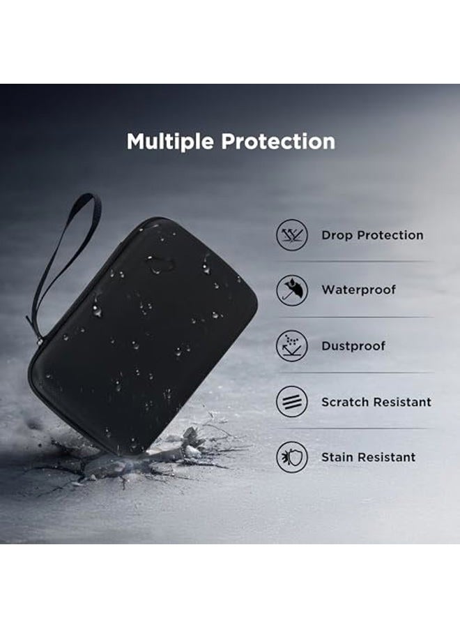 SUPVAN T50M PRO Nylon Hard Protective Travel Case, Waterproof Shockproof Scratch Resistant Carrying Case for External Hard Drive, Power Bank, Cell Phone, Cable, Cord - Image 3