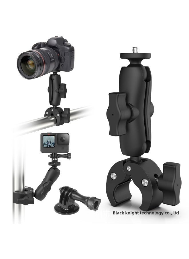 Generic Staring Bracket 25mm Ball Head Motorcycle Outdoor Riding Car Suction Cup Fixed Bracket Shooting Mobile Phone Bracket-Color:Upgraded Strong Clip Short  - Image 2