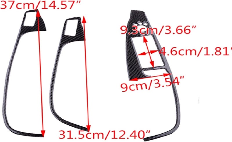 Yurefax 4pcs Carbon Fiber Window Switch Trim for Q5 - Image 2