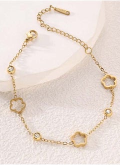 Equal Elegant & High Quality Stainless Steel Gold Plated Bracelet Bangle For Women  - Image 2