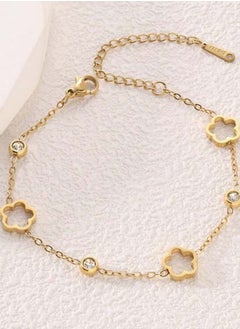 Equal Elegant & High Quality Stainless Steel Gold Plated Bracelet Bangle For Women  - Image 3