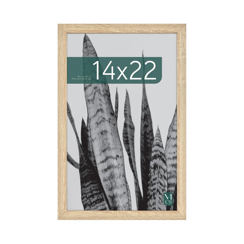 MCS Studio Gallery 14x22 Poster Frame Natural Woodgrain Vertical  Horizontal Wall Hanging Large Picture Frame for Photos Posters  Art Prints 1Pack
