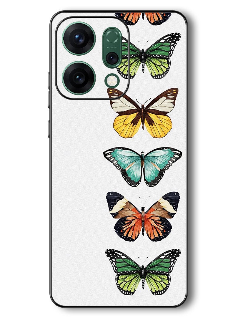 Theodor Case Compatible with Oppo Reno 14 6.59 Inch Protection Shockproof Bumper Cover Butterflies - Image 1
