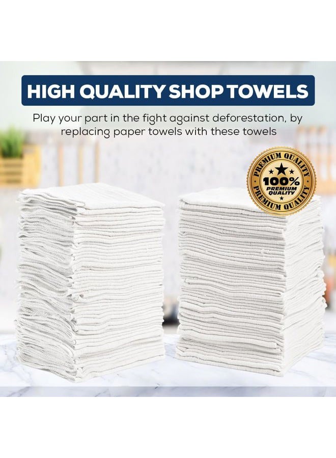 Simpli-Magic Simpli-Magic 79100 Shop Towels, 14"x12", Basic White, 50 Count  - Image 2