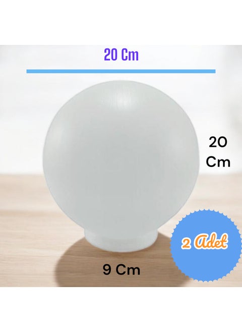 Full Shelf 2 Pieces 20 Watermelon Lamp, First Quality PVC Globe, Garden Wall Lamp Spare Part, 20 cm PVC Globe