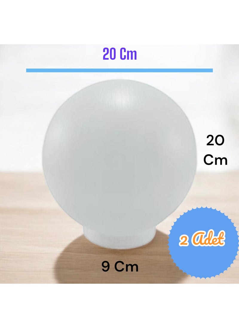 Full Shelf 2 Pieces 20 Watermelon Lamp, First Quality PVC Globe, Garden Wall Lamp Spare Part, 20 cm PVC Globe