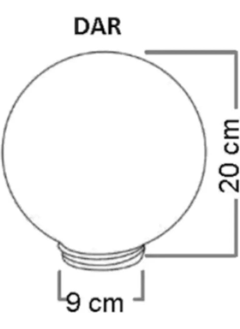 Full Shelf 2 Pieces 20 Watermelon Lamp, First Quality PVC Globe, Garden Wall Lamp Spare Part, 20 cm PVC Globe