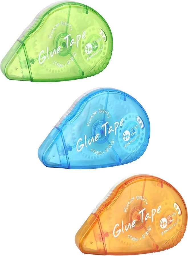 CLOSAL Double Sided Tape Roller || Adhesive Glue Tape for Crafts and Arts Projects, Photo Tape for Scrapbooking (Pack of 3) - Image 1