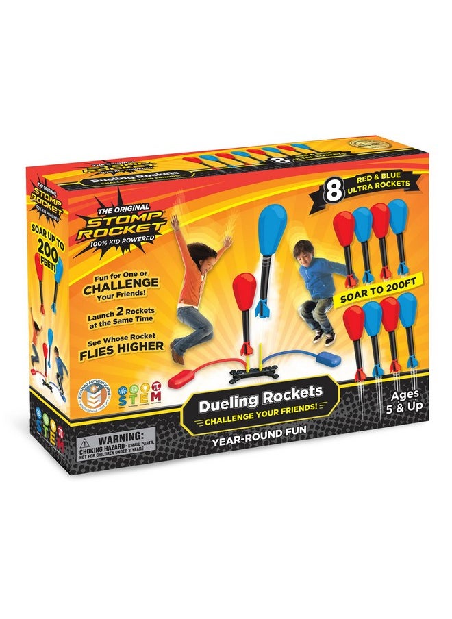 Stomp Rocket - Original Dueling Rocket Launcher For Kids, 8 Rockets - Fun Backyard & Outdoor Kids Toys Gifts For Boys & Girls -Toy Foam Blaster Set Soars 200Ft - Multi-Player Launcher Stand - Image 1