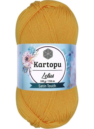 Kartopu HDYME Lotus Hand Knitting Yarn Dark Yellow K318 