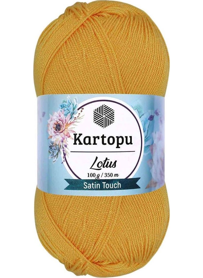 Kartopu HDYME Lotus Hand Knitting Yarn Dark Yellow K318 