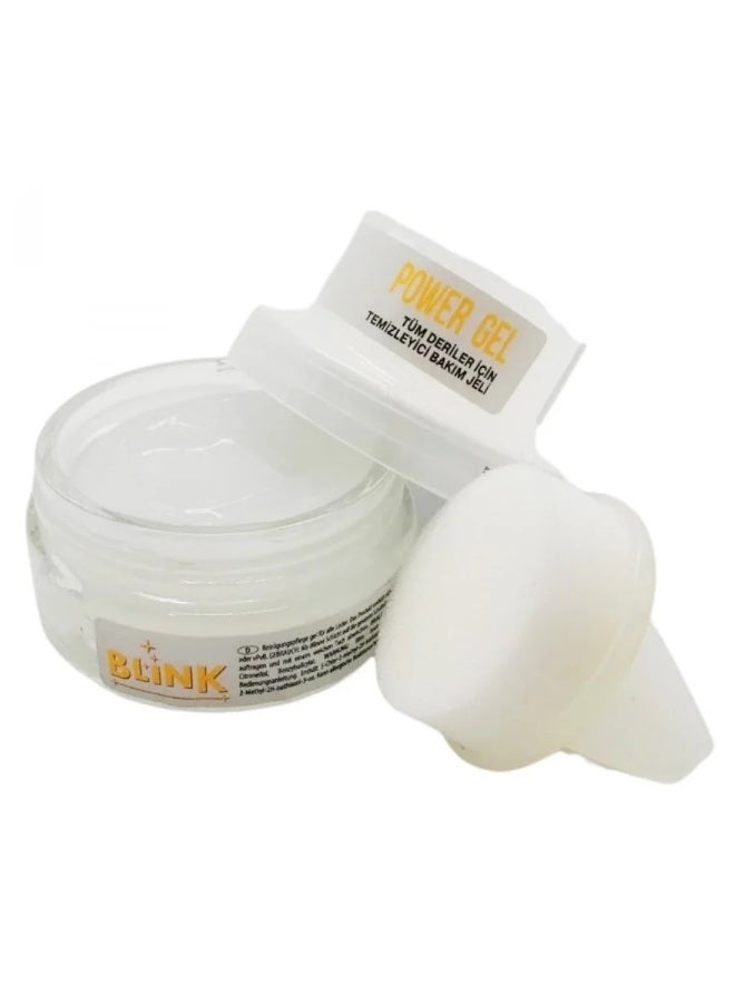 BLINK Power Gel – Clear Leather Cleaner & Conditioner for All Leathers – Gentle, Non-Staining Formula with Sponge Applicator – 50ml - Image 2