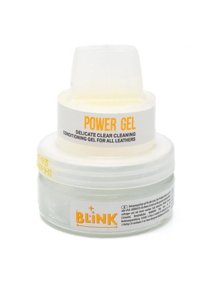 BLINK Power Gel – Clear Leather Cleaner & Conditioner for All Leathers – Gentle, Non-Staining Formula with Sponge Applicator – 50ml - Image 3