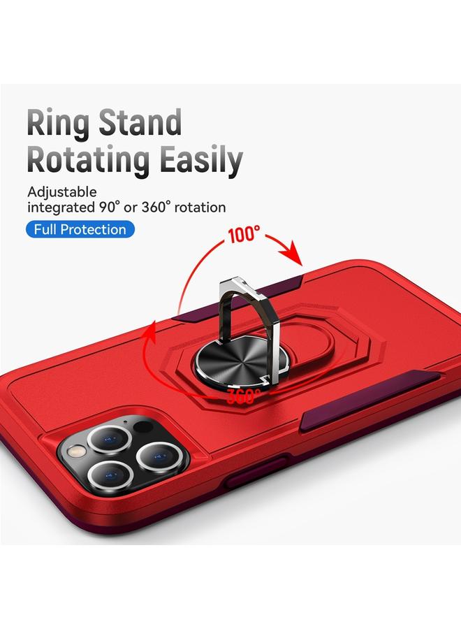 Zaboon Case For iPhone 12 Pro Max Ring Kickstand Heavy Duty Shockproof Phone Case - Image 4