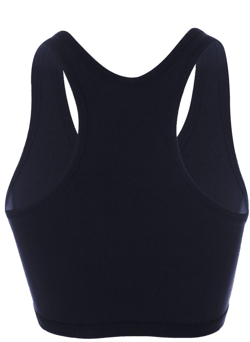 Mesery Mesery Full Coverage Non-wired Cross Back Sportive Bra For Women - Navy - Image 2