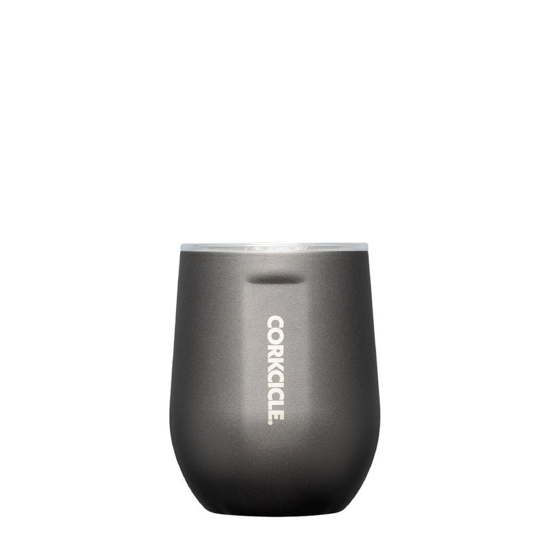 Corkcicle Stemless Insulated Wine Glass Tumbler  Ceramic Slate  12 oz - Stainless Steel Stemless Wine Glass Keeps Beverages Cold for 6 Hours  Hot for 3 Hours - Non-Slip  Easy-Grip Insulated Cup - Image 1
