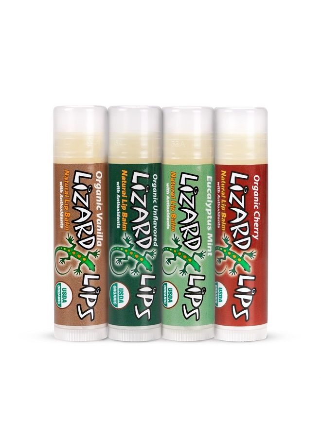 Lizard Lips USDA Certified Organic - 4 Flavor Variety Pack - Image 1