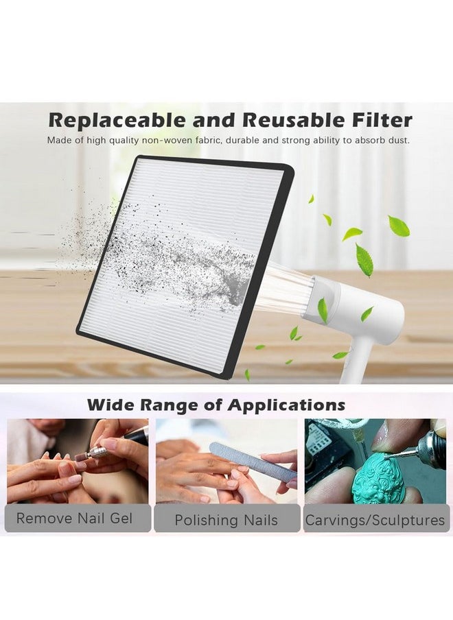 AONOLOVO - AONOLOVO Nail Dust Collector, Powerful Nail Vacuum Dust Collector Nail Tech Extractor Fan Manicure Tool for Acrylic Nails Removal, White - Image 1