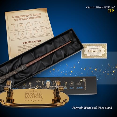Fusked HP Magic Wand - Magic Wand Stand Accessories with Premium Wand Stand - Collectible Gift Toys for Collectors and Cosplay Dress Combo (Limited Edition 2024) (HP + Wood Stand) - Image 2