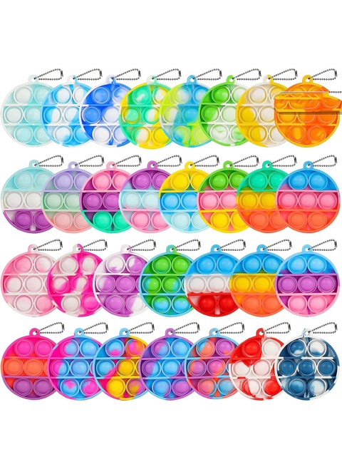 Mini Keychain Fidget Bubble Toy for Stress Relief 5CM love keychain 5.6g free bead chain