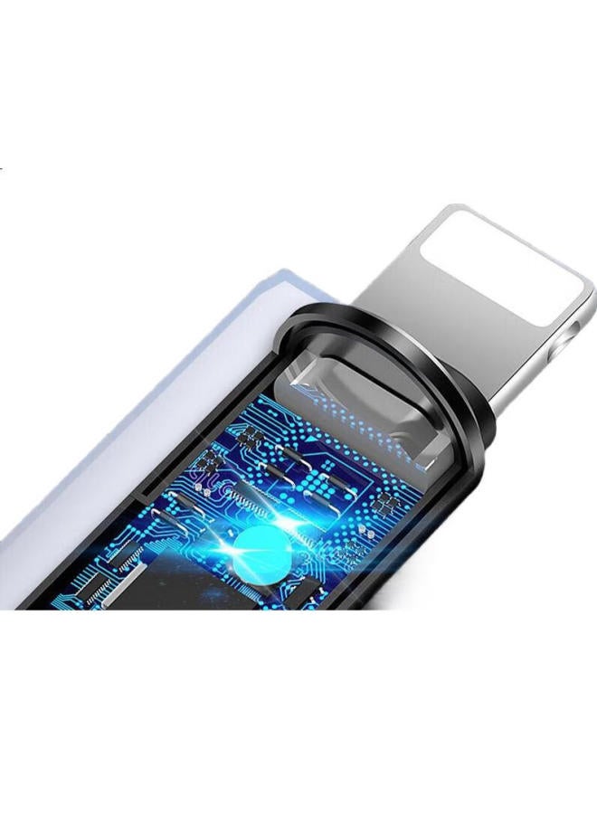 Zack, Apple Mfi Certified, Type-C Data Cable, Compatible With Iphone 12/11 Pro/Xs Max/Xr/Se2/8P/7, Fast Charging Cable For Ipad Tablets, Blue And White - Image 3