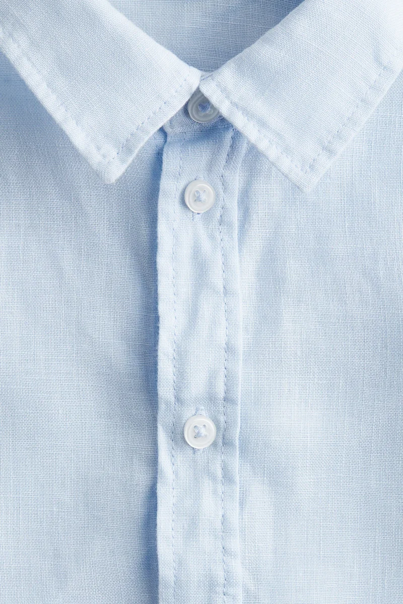 اتش اند ام قميص بقصّة واسعة من الكتان