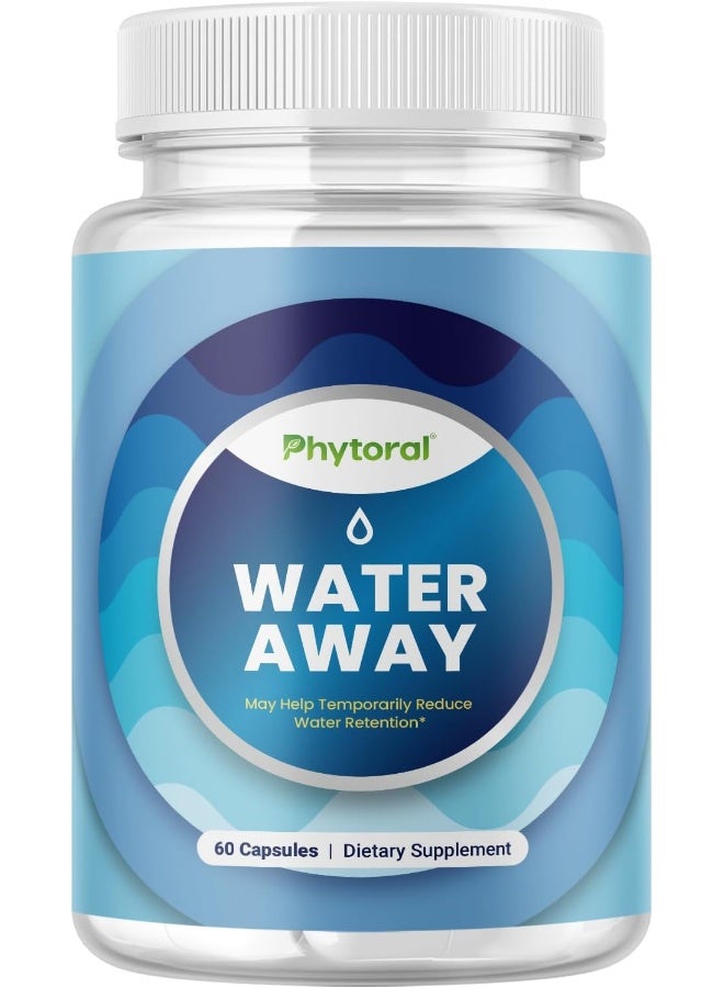 Phytoral Natural Water Pills Diuretics for Water Retention, Full Body Cleanse and Kidney & Stomach Support - Water Away Pills with Dandelion Leaf Extract, Green Tea & Vitamin B6 Perfect for Both Men & Women - Image 1