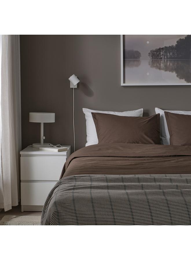 Zaboon Duvet Cover And Pillowcase, Brown, 150X200/50X80 Cm - Image 3