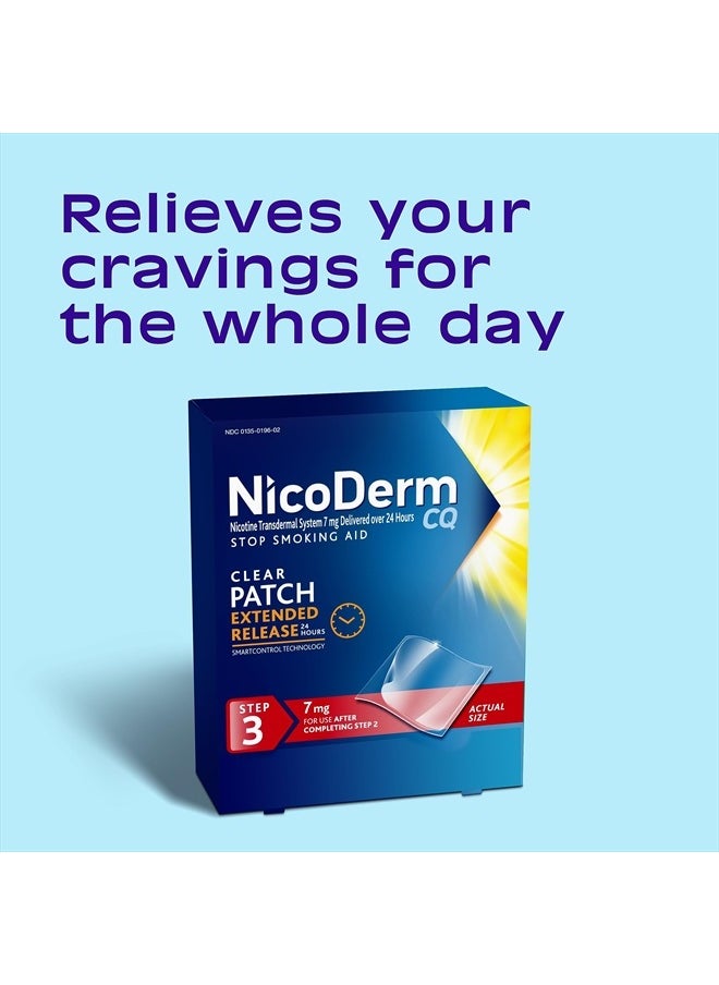 NicoDerm CQ 7mg Step 3 Nicotine Patches to Help Quit Smoking - Stop Smoking Aid, 14 Count  - Image 2