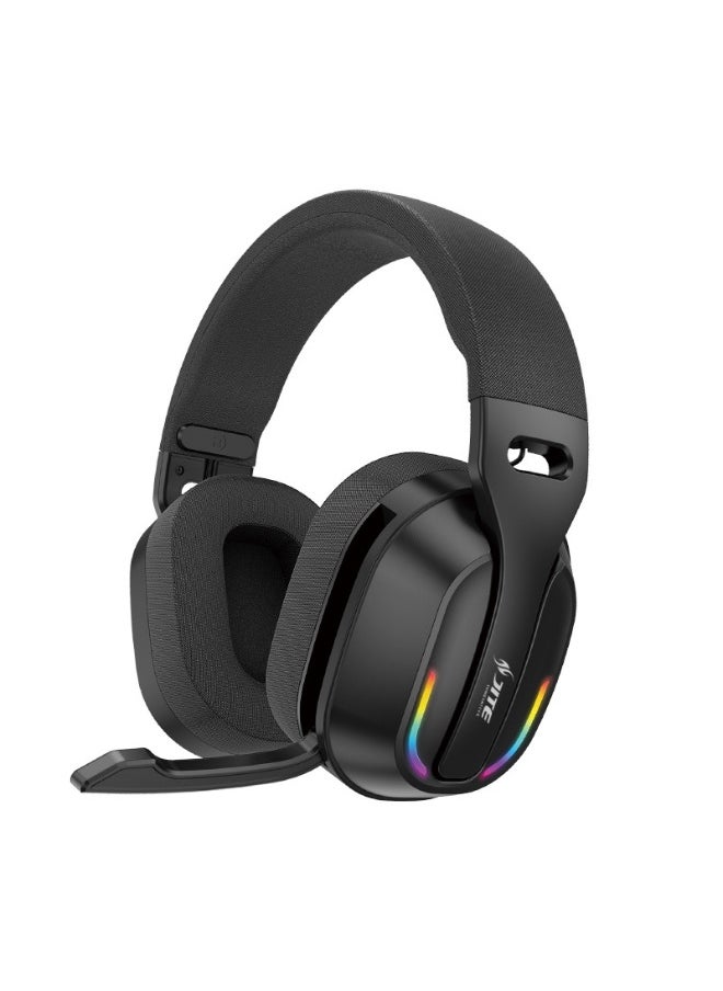 Jite Wireless Headset, Gaming, Computer, Mobile Phone, RGB Luminous Headset, Bluetooth 5.4, Black  - Image 1