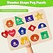 Jumlys Montessori Toys for Toddlers 1 2 3 Year Old Wooden Shape Learning Puzzles for Baby 121824 Months Early Educational Toys Perfect Christmas Birthday Gifts for Boys Girls Age 13 - Image 3
