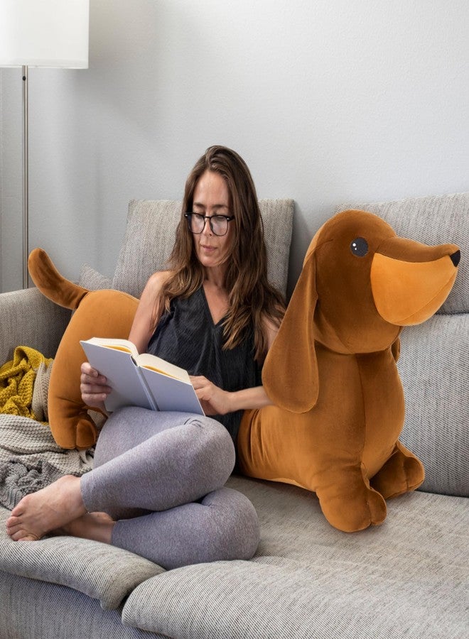 MorisMos Dachshund Dog Stuffed Animal Plush 4ft, 43'' Long Weiner Dog Body Pillow for Kids Adults, USA Designed Realistic Plush Dachshund Toy Giant Stuffed Sausage Dog Toy Gift for Dog Lovers Decor - Image 2