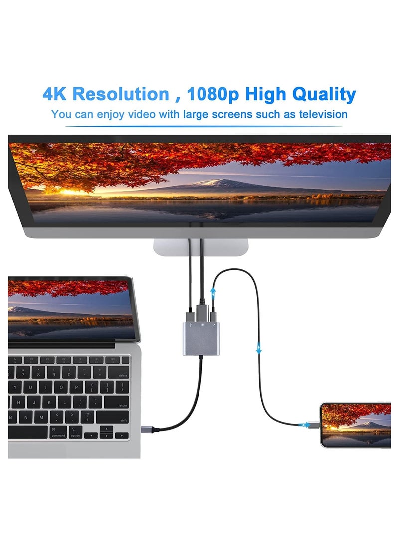 Type-C OTG Cable Connector，USB C Multiport Av Adapter ，USBC devices and other multiple electronic devices，multiple usb，usb c hub，Type C Adapter，Type C connector  - Image 4