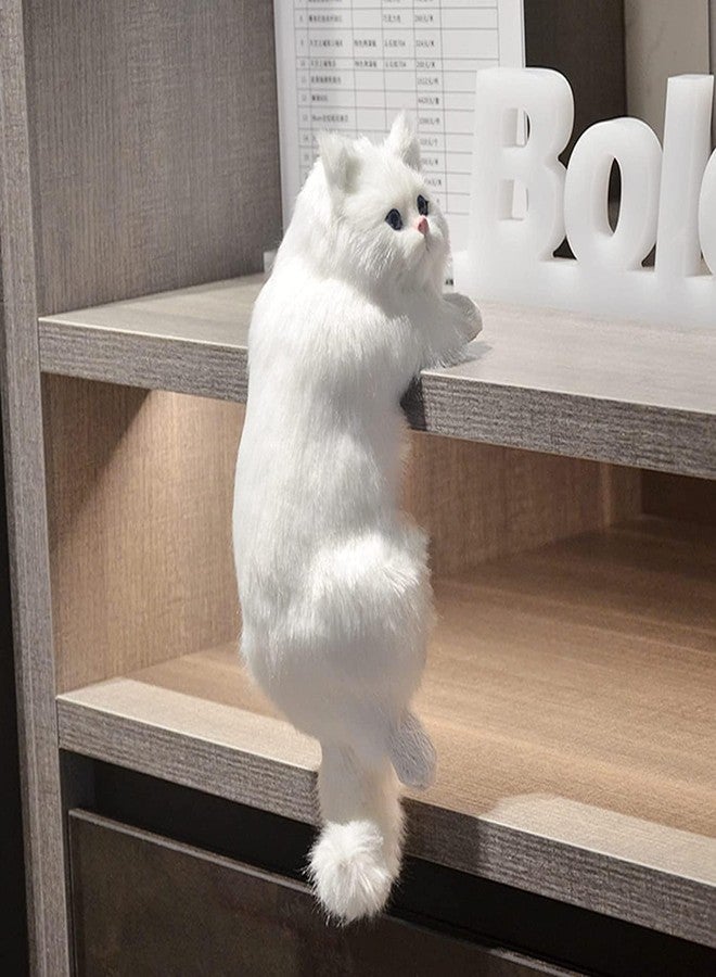ZUGAD Cute Hanging Cat Decor for Desk & Table | Realistic Fluffy Cat Figurine | Lover Gift | Home, Study & Computer Table Decor | Soft Toys for Baby Boys and Girls - Image 3