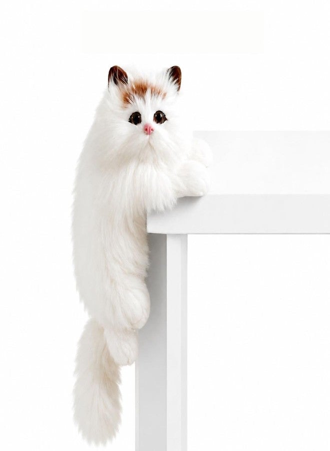ZUGAD Cute Hanging Cat Decor for Desk & Table | Realistic Fluffy Cat Figurine | Lover Gift | Home, Study & Computer Table Decor | Soft Toys for Baby Boys and Girls - Image 1